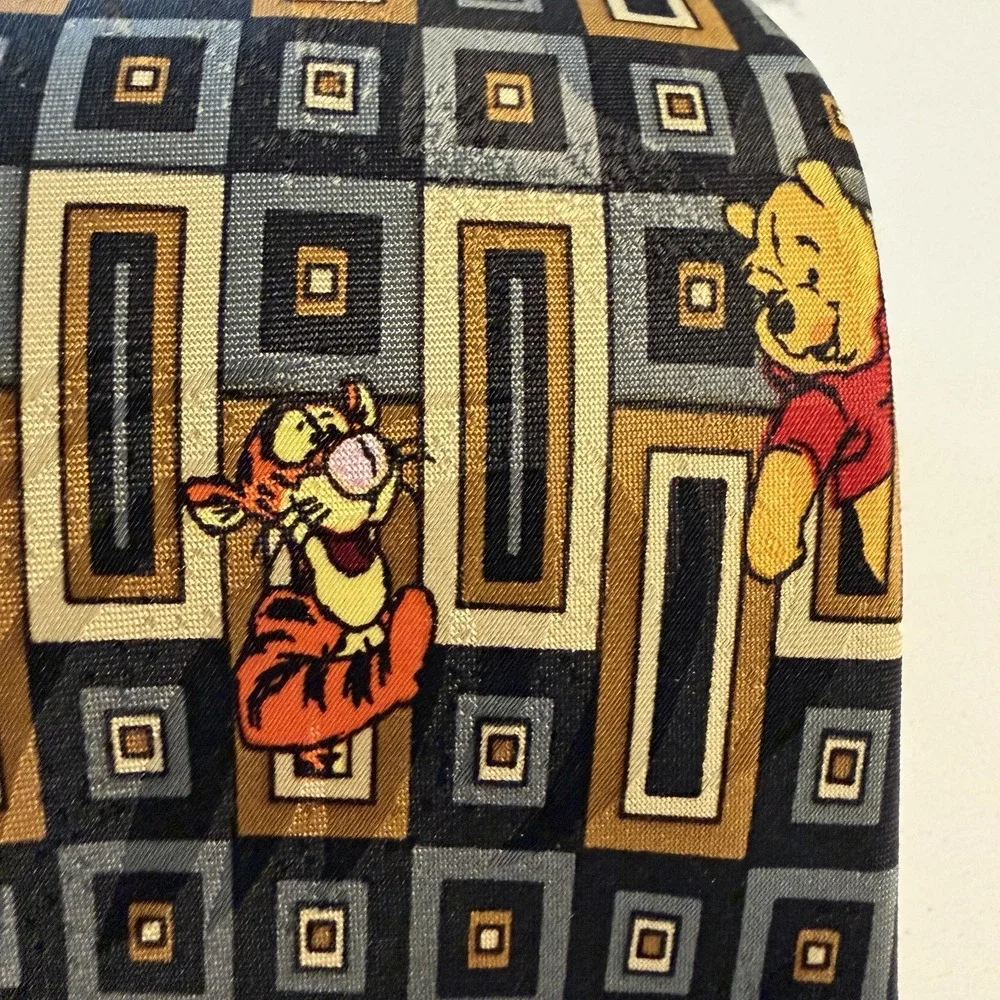 Vintage Disney‎ Pooh Tigger Tie Men's Novelty Geometric Classic Retro